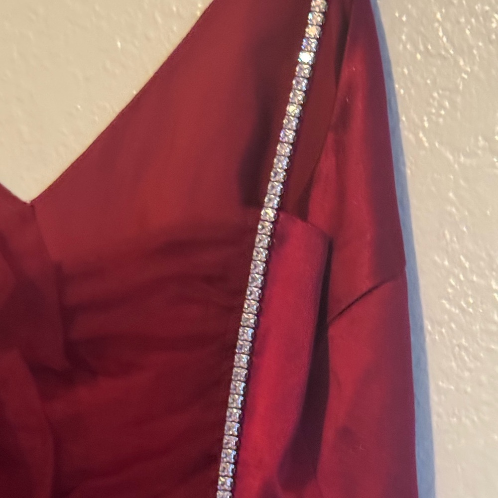 NEW! Lana Jacqueline Elegant Red Dress with Bow Detail - Picture 10 of 11